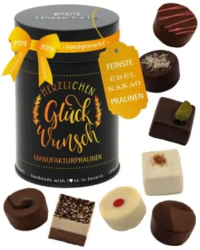 Herzlichen Glückwunsch - Pralinen, ohne Alkohol handmade