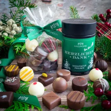 Herzlichen Dank Christmas - Pralinen, ohne Alkohol handmade