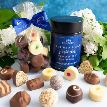 Blue, Ich bin halt glücklicher wenn? - Pralinen, ohne Alkohol handmade