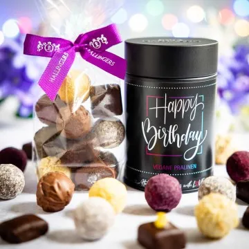 Happy Birthday - Vegane Pralinen, mit & ohne Alkohol
