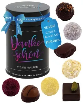 Dankeschön - Vegane Pralinen, mit & ohne Alkohol