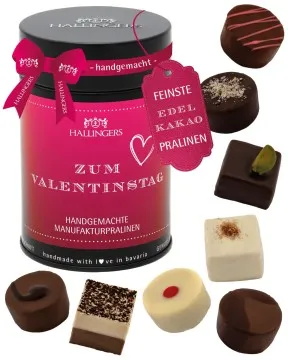 Zum Valentinstag - pink - Pralinen, ohne Alkohol handmade
