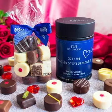 Zum Valentinstag - blue - Pralinen, ohne Alkohol handmade