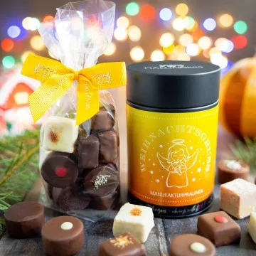 Weihnachtsgruß - Pralinen, ohne Alkohol handmade
