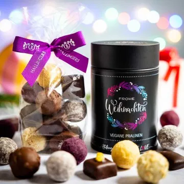 Frohe Weihnachten - Vegane Pralinen, mit & ohne Alkohol