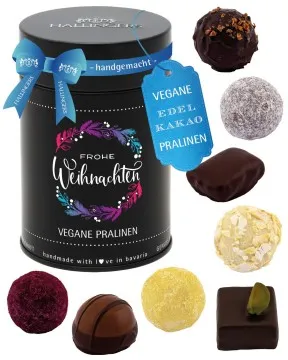 Frohe Weihnachten - Vegane Pralinen, mit & ohne Alkohol