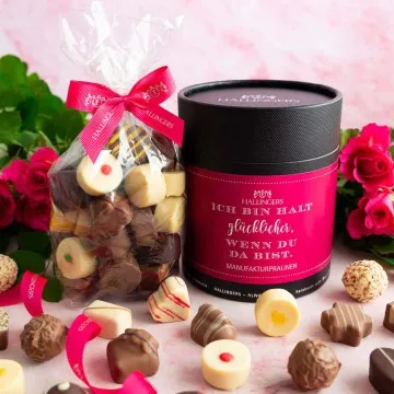 Ich bin halt glücklicher wenn? XXL - Pralinen, ohne Alkohol handmade