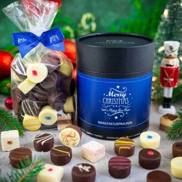 Merry Christmas & A Happy New Year XXL - Pralinen, ohne Alkohol handmade