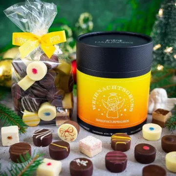 Weihnachtsgruß XXL - Pralinen, ohne Alkohol handmade