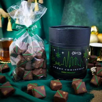Dubai Pralinen Merry Christmas XXL - Dubai-Style Pralinen, ohne Alkohol handmade