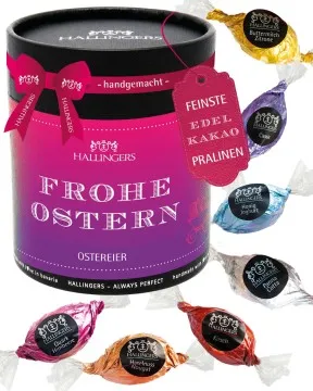 Frohe Ostern XXL - Pralinen-Osterei, ohne Alkohol handmade