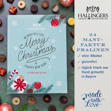 Adventskalender Classical Christmas - Pralinen, ohne Alkohol handmade