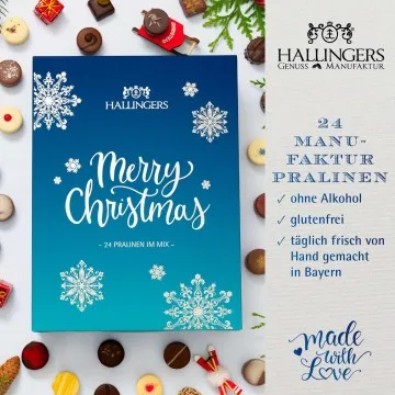 Adventskalender Weihnachtsmarkt - Pralinen, ohne Alkohol handmade