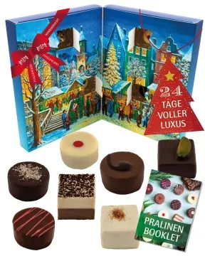 Adventskalender Weihnachtsmarkt - Pralinen, ohne Alkohol handmade