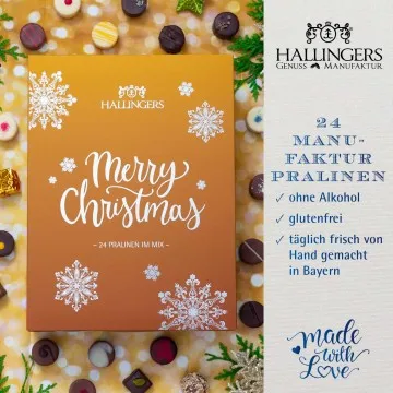 Adventskalender Sternennacht - Pralinen, ohne Alkohol handmade