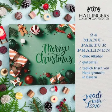 Adventskalender Retro Christmas - Pralinen, ohne Alkohol handmade