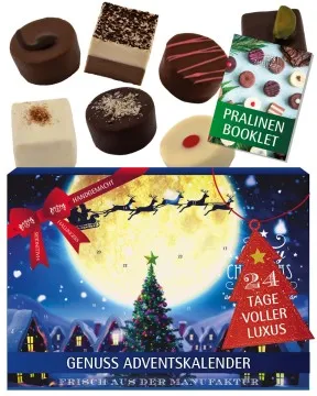Adventskalender Magische Reise - Pralinen, ohne Alkohol handmade