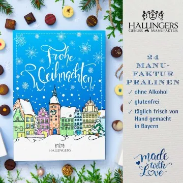 Adventskalender Prächtige Altstadt - Pralinen, ohne Alkohol handmade