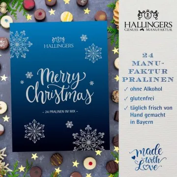 Adventskalender Heiligabend - Pralinen, ohne Alkohol handmade