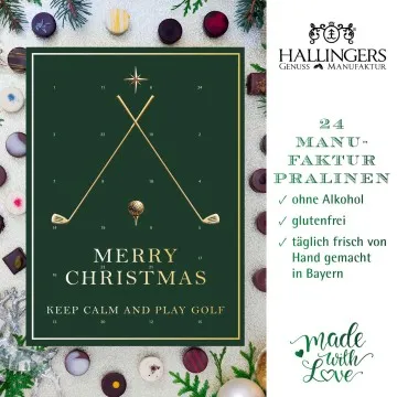 Adventskalender Golf - Pralinen, ohne Alkohol handmade