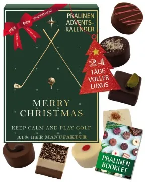Adventskalender Golf - Pralinen, ohne Alkohol handmade