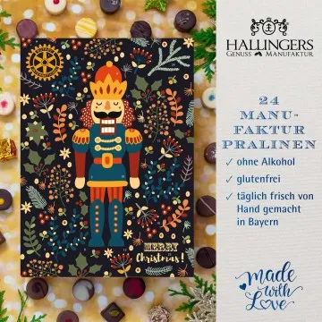 Adventskalender Rotary Nussknacker - Pralinen, ohne Alkohol handmade