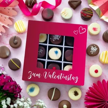 Pink, Zum Valentinstag L - Pralinen, mit & ohne Alkohol