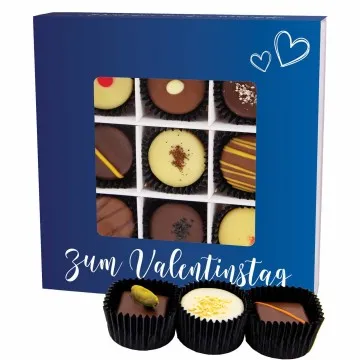 Blue, Zum Valentinstag L - Pralinen, mit & ohne Alkohol