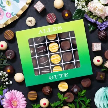 Alles Gute XL - Pralinen, ohne Alkohol handmade