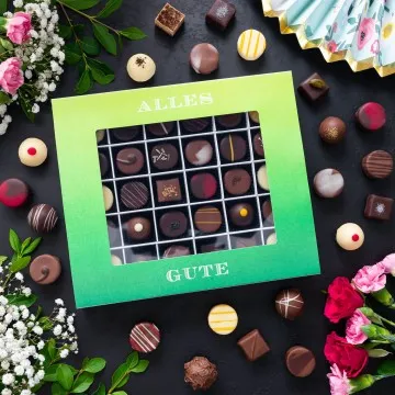 Alles Gute XXL - Pralinen, ohne Alkohol handmade