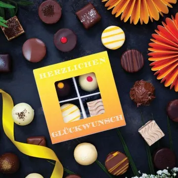 Herzlichen Glückwunsch - Pralinen, ohne Alkohol handmade