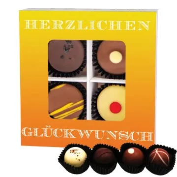 Herzlichen Glückwunsch - Pralinen, ohne Alkohol handmade