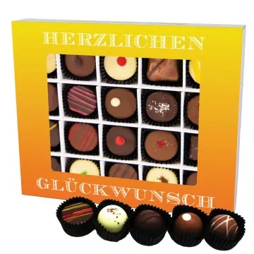 Herzlichen Glückwunsch XL - Pralinen, ohne Alkohol handmade