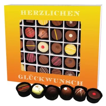 Herzlichen Glückwunsch XXL - Pralinen, ohne Alkohol handmade