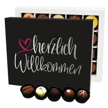Herzlich Willkommen XL - Pralinen, ohne Alkohol handmade