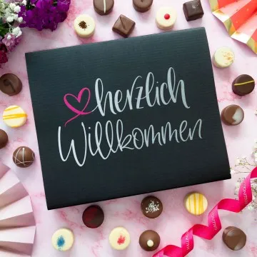 Herzlich Willkommen XXL - Pralinen, ohne Alkohol handmade