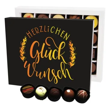 Herzlichen Glückwunsch XL - Pralinen, ohne Alkohol handmade