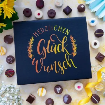 Herzlichen Glückwunsch XXL - Pralinen, ohne Alkohol handmade