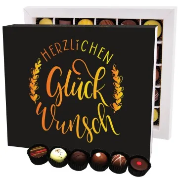 Herzlichen Glückwunsch XXL - Pralinen, ohne Alkohol handmade