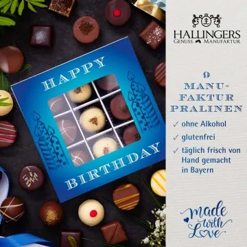 Happy Birthday L - Pralinen, ohne Alkohol handmade