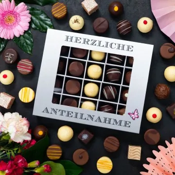 Herzliche Anteilnahme XL - Pralinen, ohne Alkohol handmade