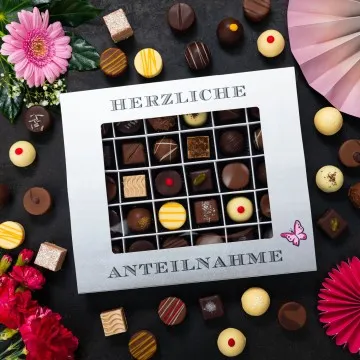 Herzliche Anteilnahme XXL - Pralinen, ohne Alkohol handmade