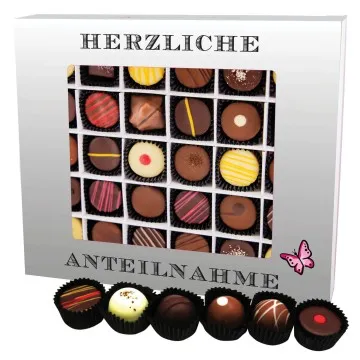 Herzliche Anteilnahme XXL - Pralinen, ohne Alkohol handmade