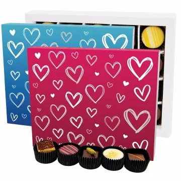 Pink&Blue Hearts 2x XL - Pralinen, ohne Alkohol handmade