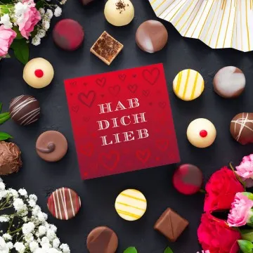 Hab Dich lieb - Pralinen, ohne Alkohol handmade