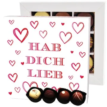 Hab Dich lieb L - Pralinen, ohne Alkohol handmade