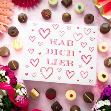 Hab Dich lieb XL - Pralinen, ohne Alkohol handmade
