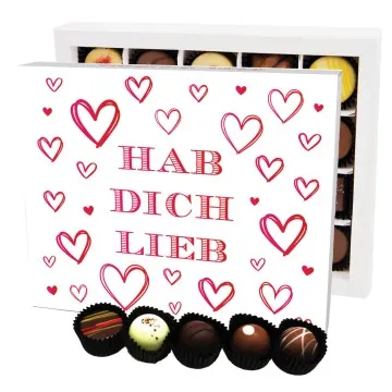Hab Dich lieb XL - Pralinen, ohne Alkohol handmade