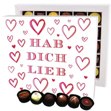 Hab Dich lieb XXL - Pralinen, ohne Alkohol handmade