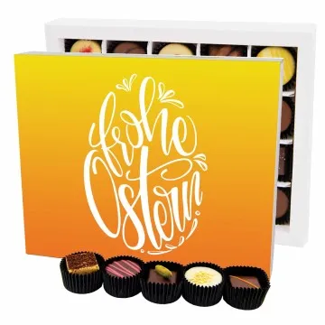 Frohe Ostern Osterei XL - Pralinen, ohne Alkohol handmade